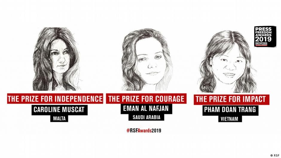 LIV’s Trinh Huu Long and Pham Doan Trang in DW: Reporters Without Borders honors journalists who fear for their lives