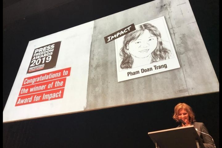 Doan Trang, LIV’s co-founder, receives Reporters Without Borders’ award